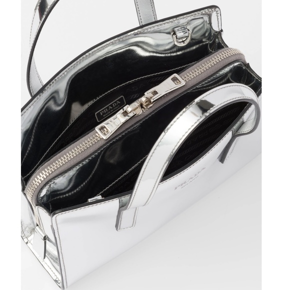 Prada Mini Spazzolato Re-Edition 1995 Bag Metallic Silver - Picture 6 of 16
